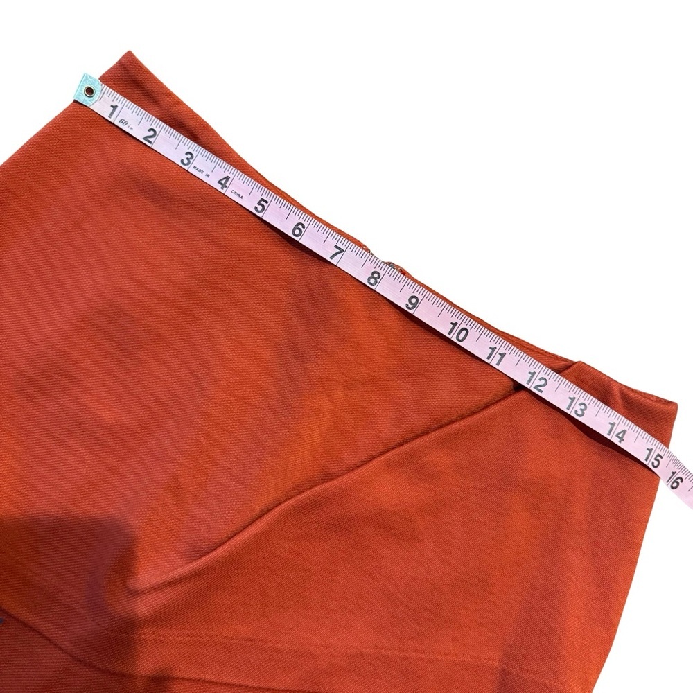 CAbi Orange Overlay Ponte Knit Pencil Skirt - Picture 6 of 9